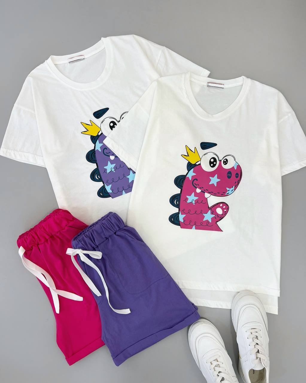 ست تیشرت و شلوارک اسب آبی کد 4485