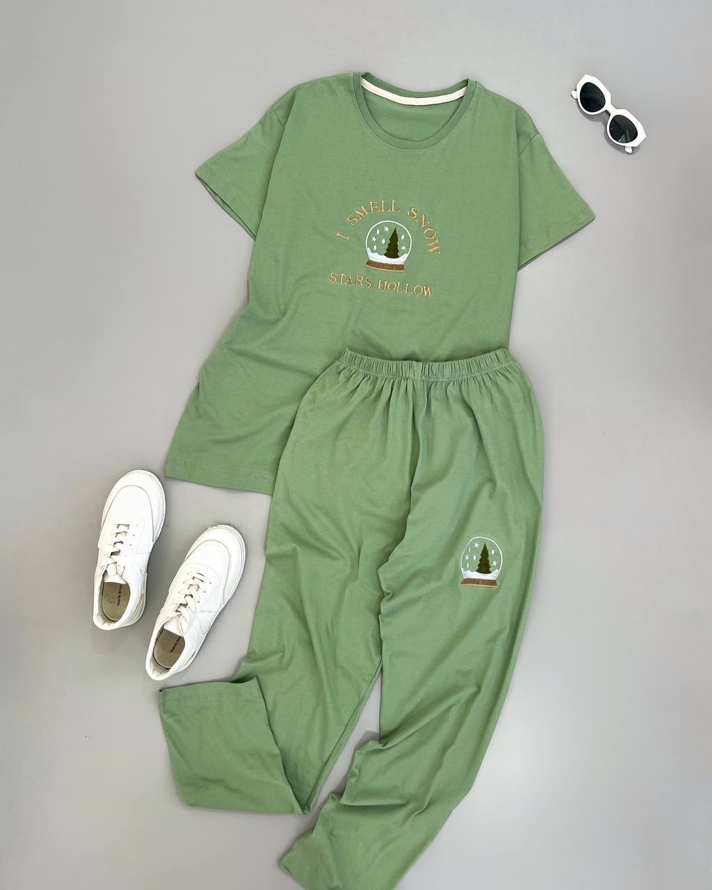 ست تیشرت و شلوار گوی کد 4492