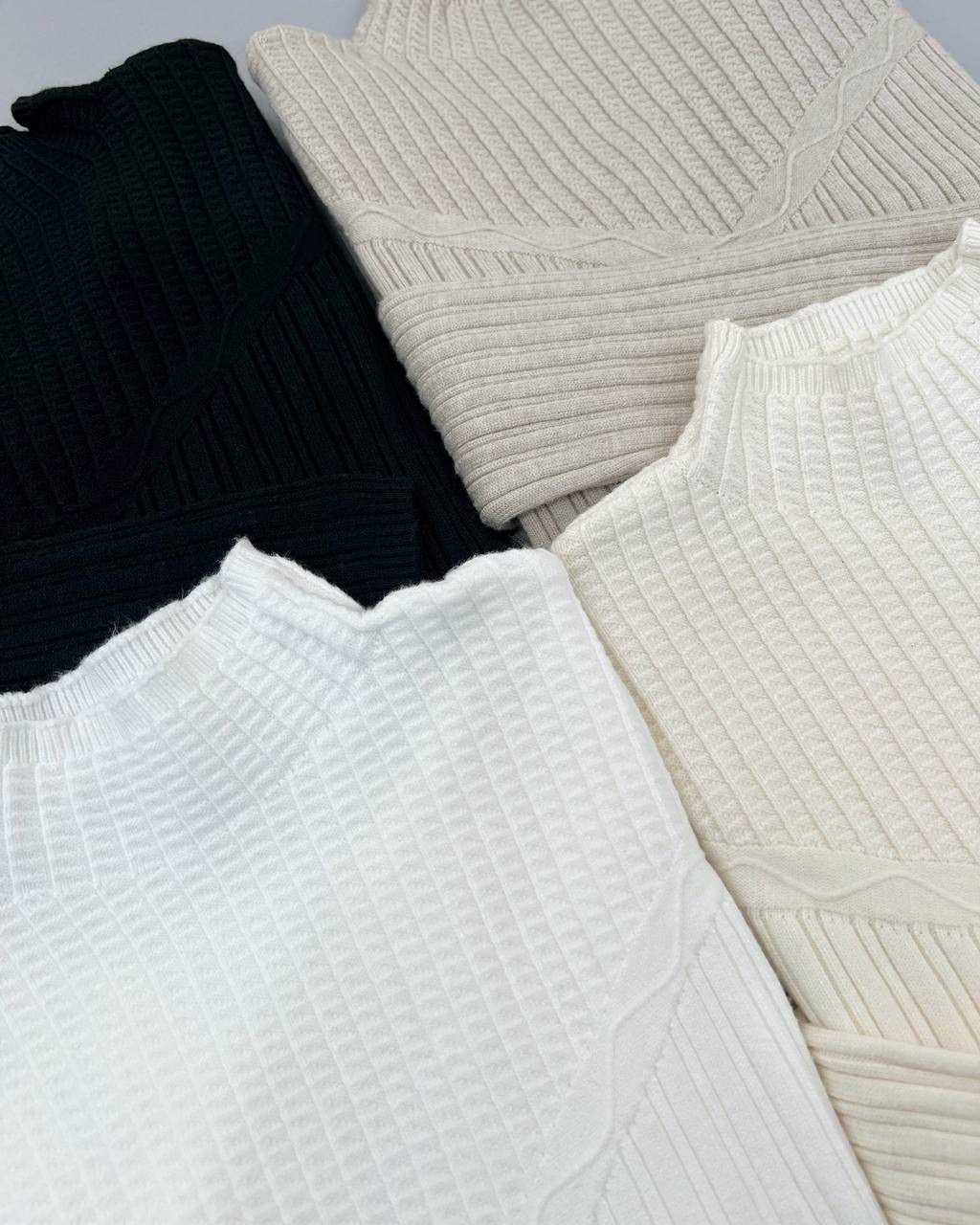 پلیور بافت گپ یقه ایستاده کد 4498