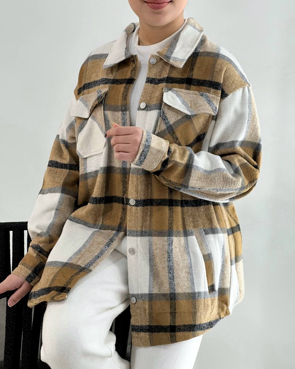 شکت چهارخونه پشمی کد 4499