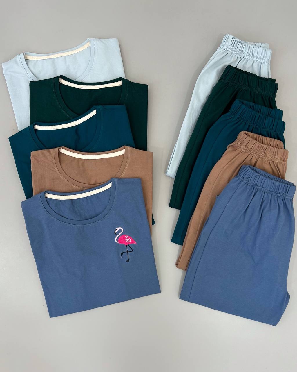 ست بلوز و شلوارک فلامینگو کد 4503