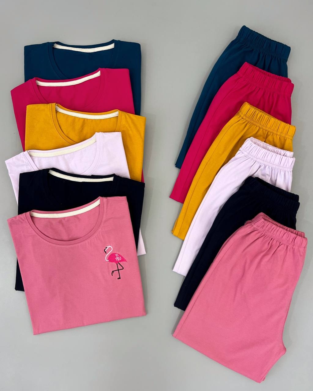 ست بلوز و شلوارک فلامینگو کد 4503