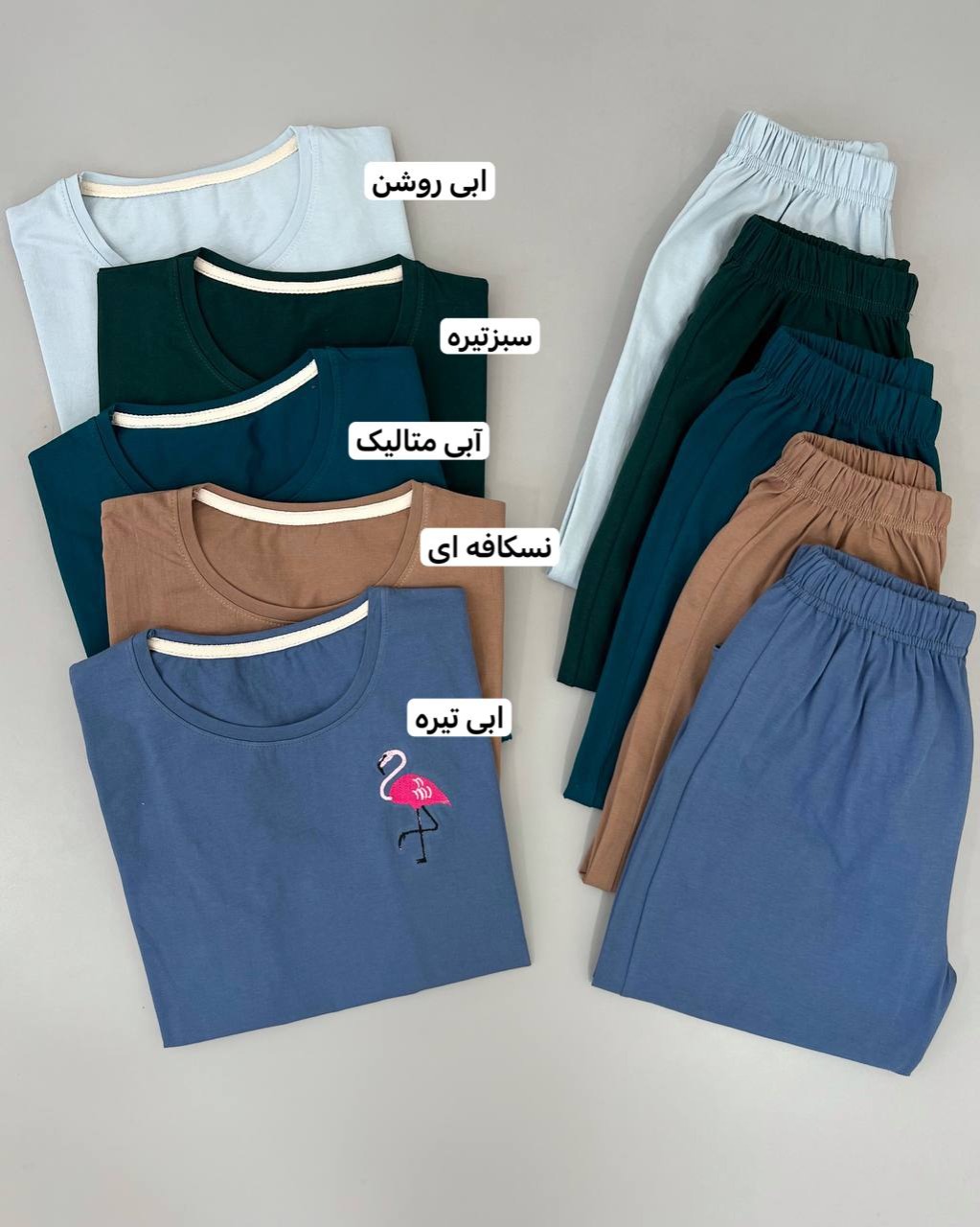 ست بلوز و شلوارک فلامینگو کد 4503