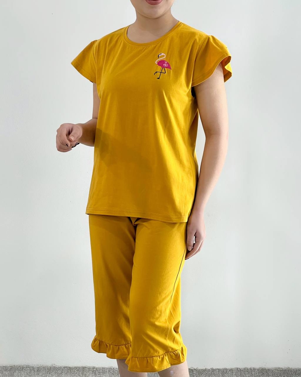 ست بلوز و شلوارک فلامینگو کد 4503