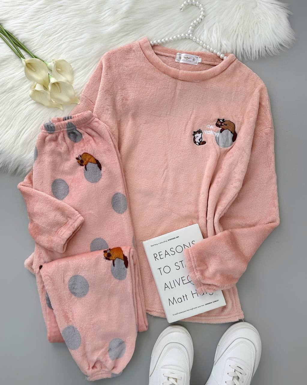 ست بلوز و شلوار تدی کد 4508