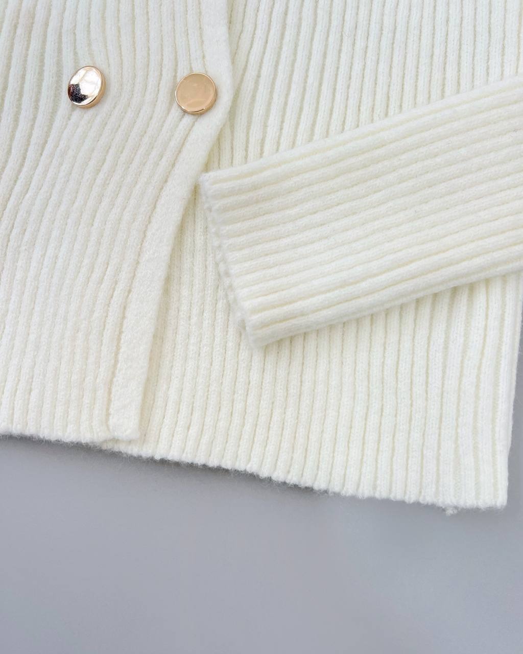 پلیور بافت جلو دکمه کد 4512