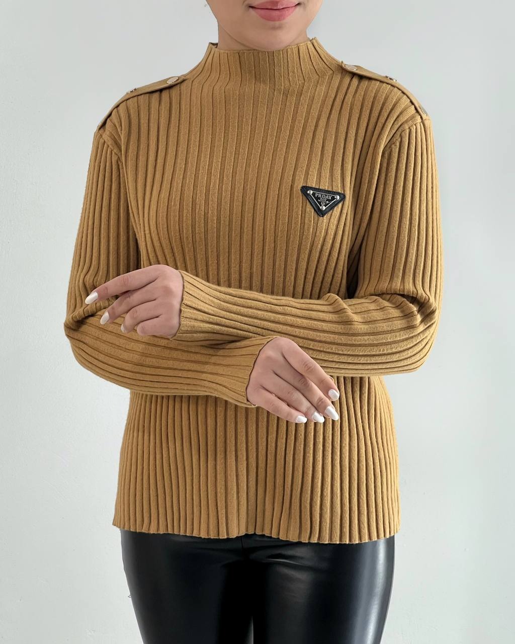 پلیور بافت ساده گرم بالا کد 4518