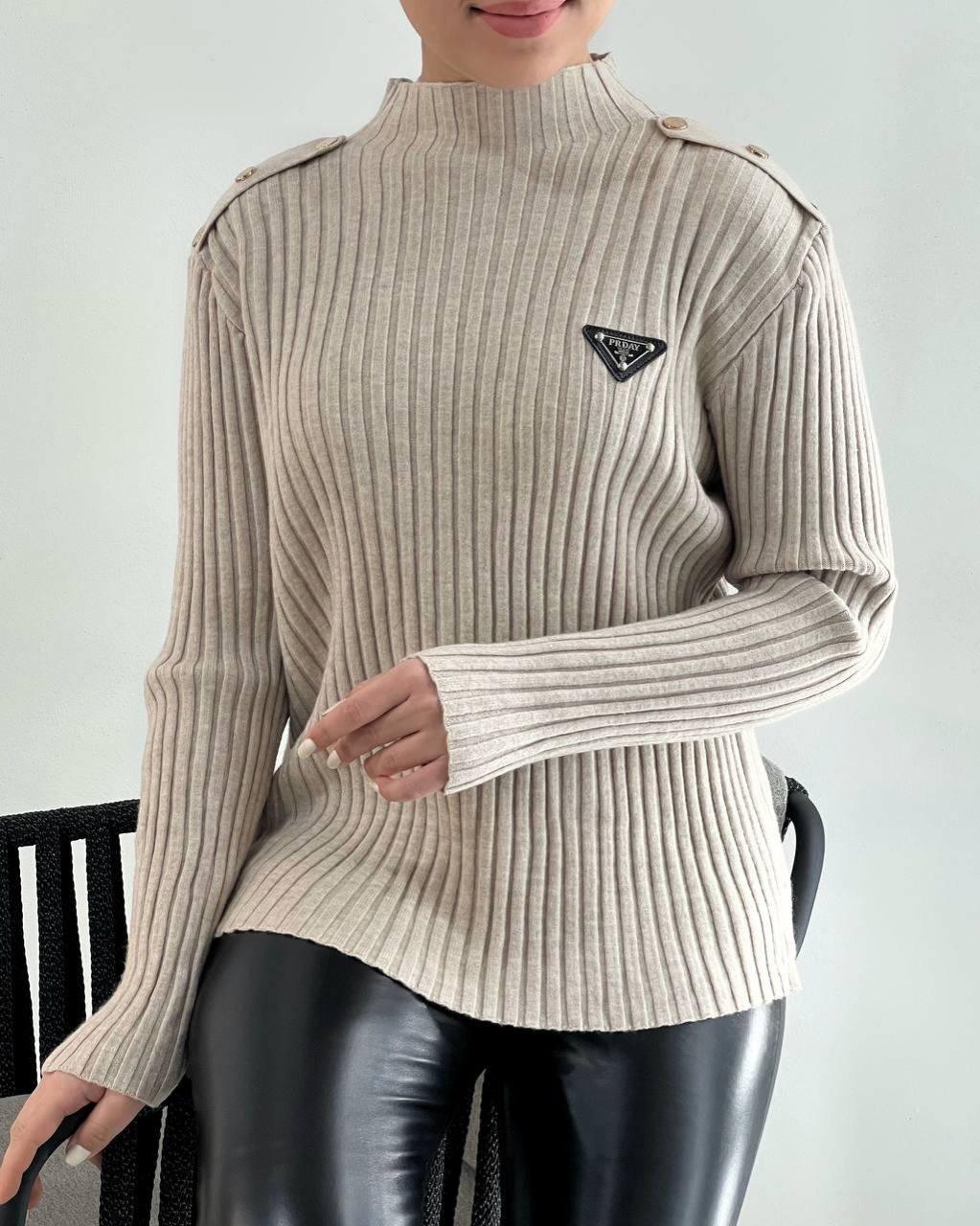 پلیور بافت ساده گرم بالا کد 4518