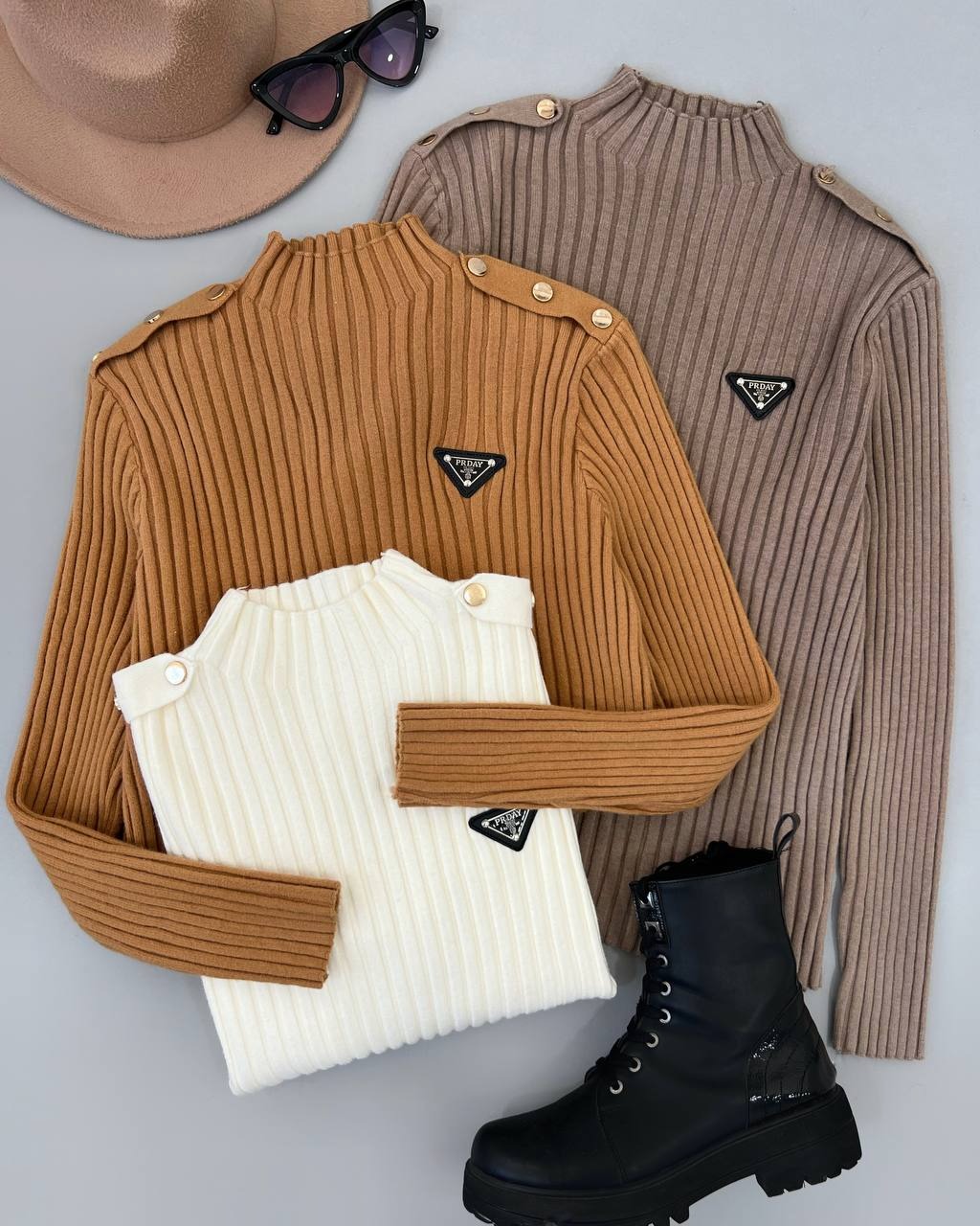 پلیور بافت ساده گرم بالا کد 4518