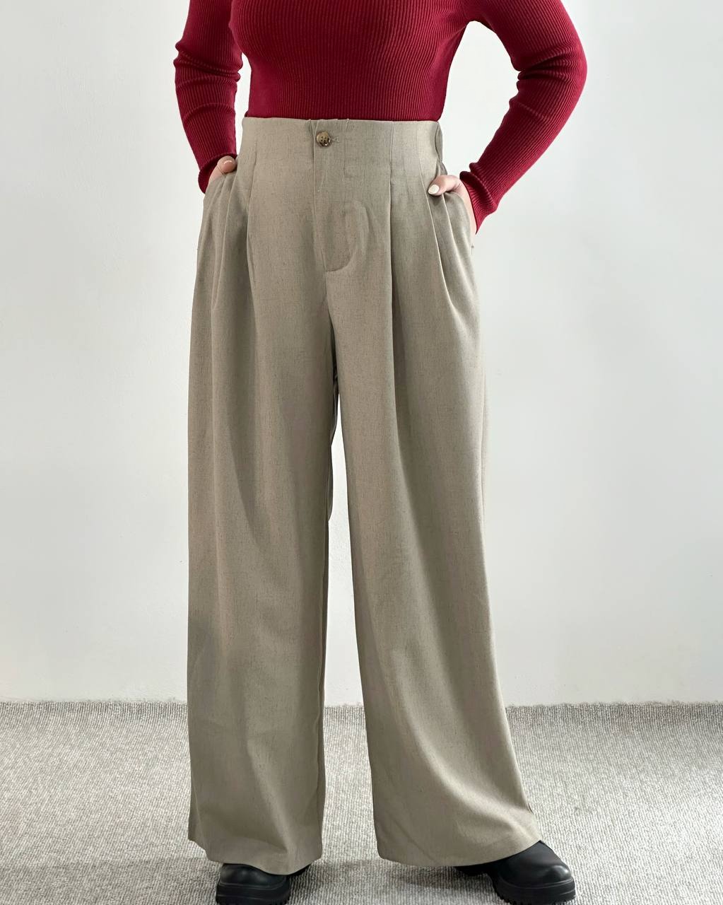 شلوار بگ جلو پیلی کد 4520