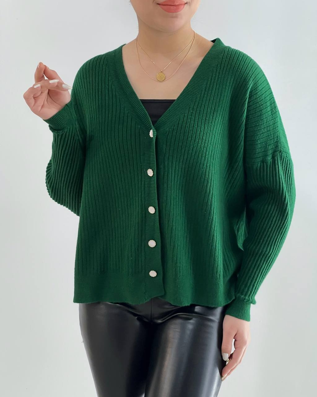 ژاکت بافت آستین کیمونو کد 4525