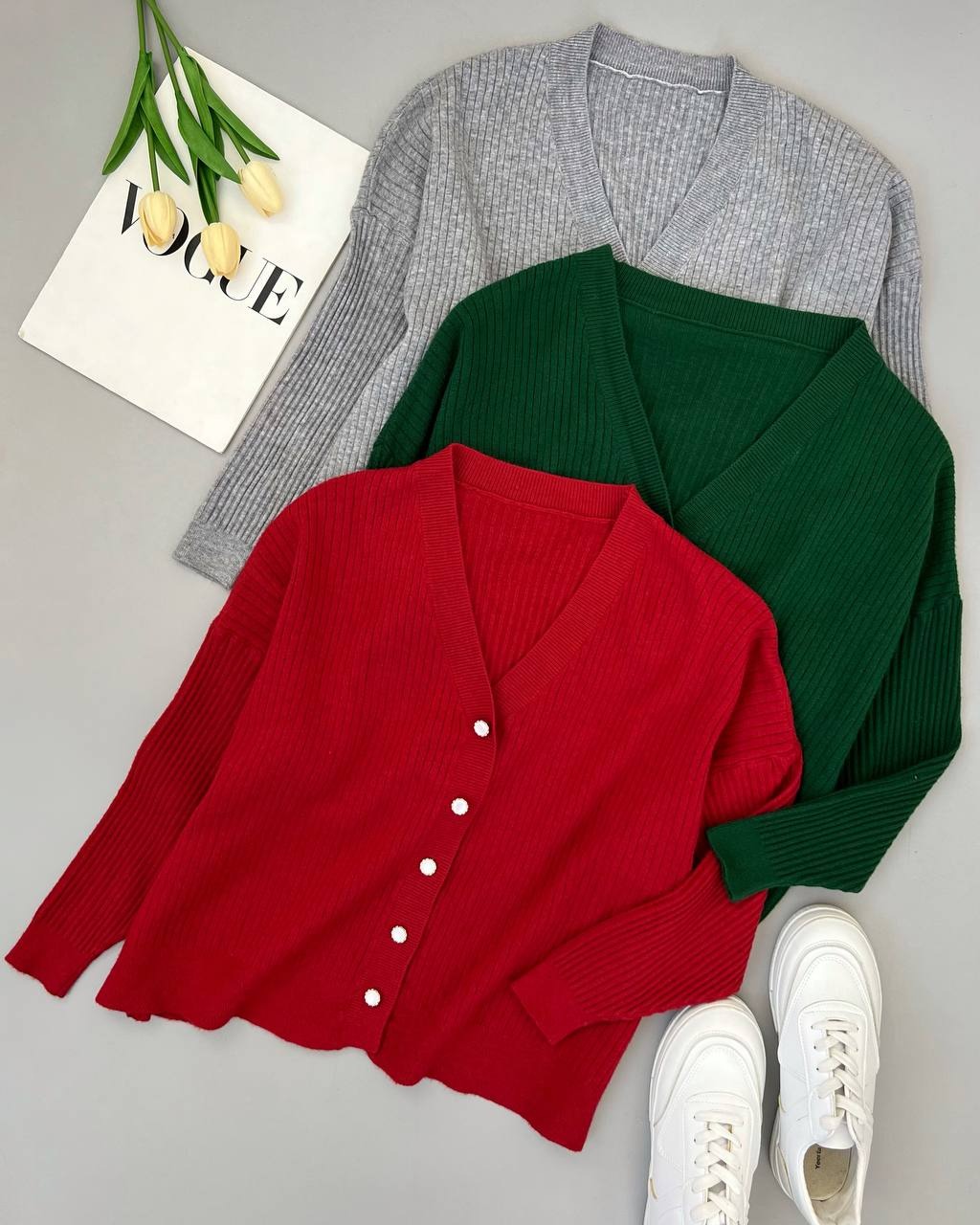 ژاکت بافت آستین کیمونو کد 4525