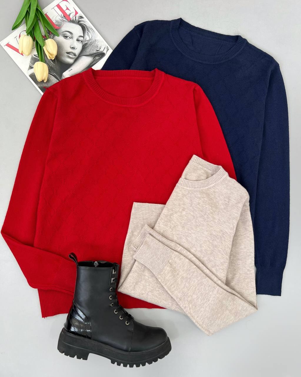 پلیور بافت گپ یقه گرد کد 4527