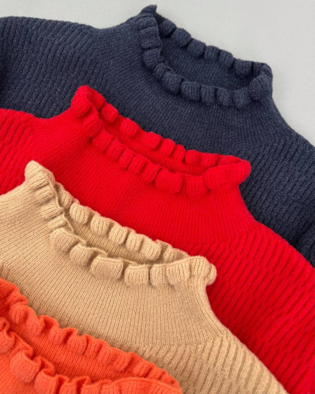 پلیور بافت یقه چین کد 4530