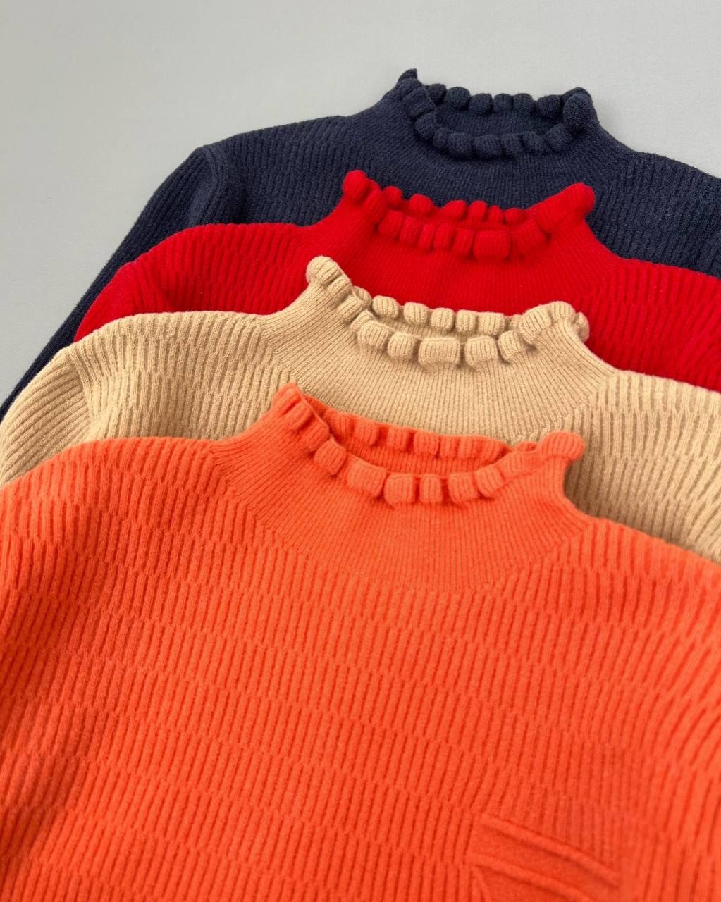 پلیور بافت یقه چین کد 4530