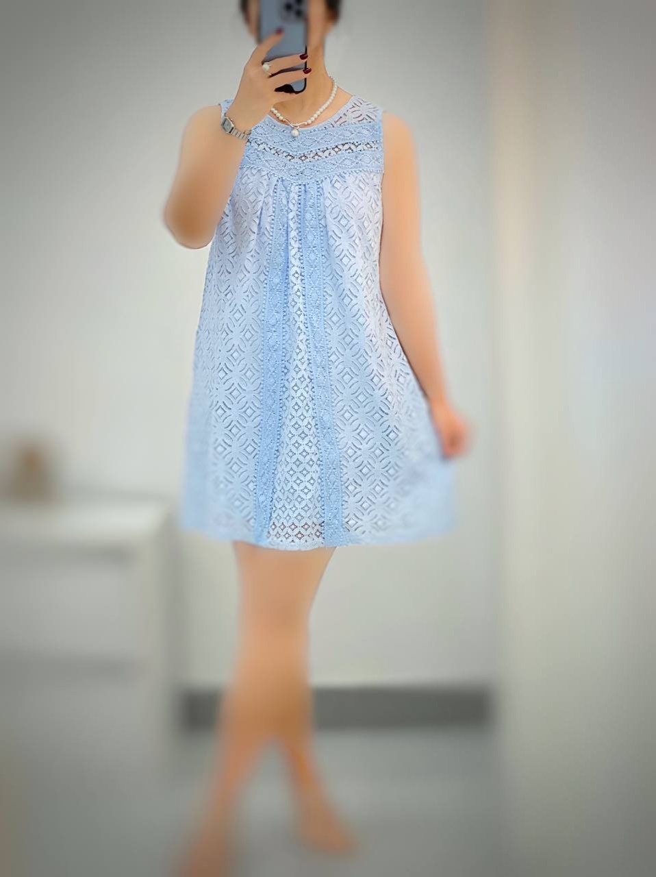 پیراهن تمام دانتل آستردار کد 4532