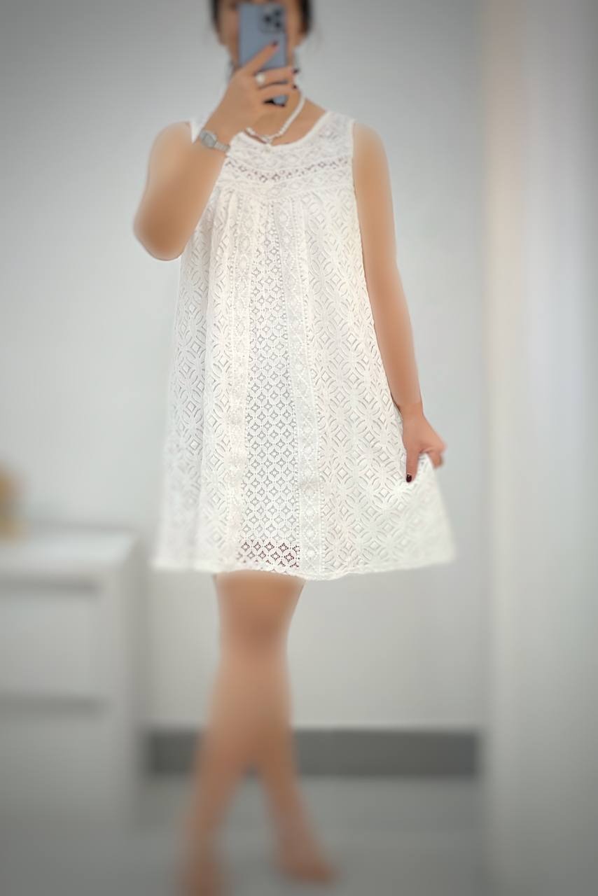 پیراهن تمام دانتل آستردار کد 4532