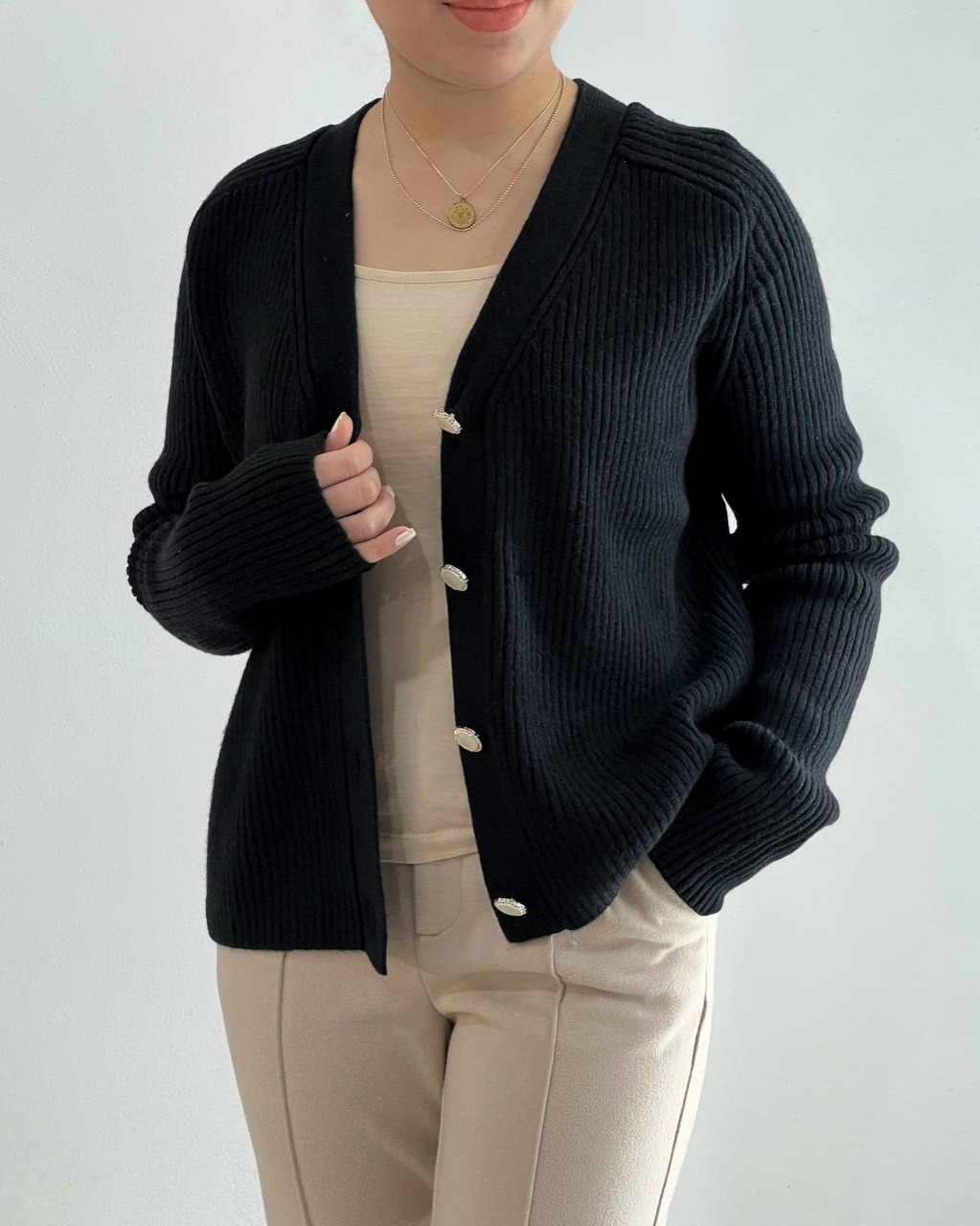 ژاکت بافت مشکی کد 4533