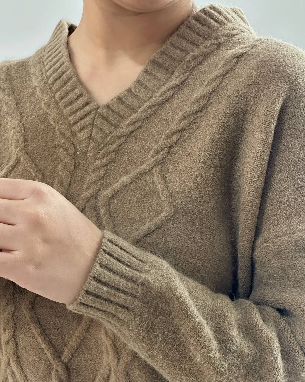 پلیور بافت یقه هفت کد 4536