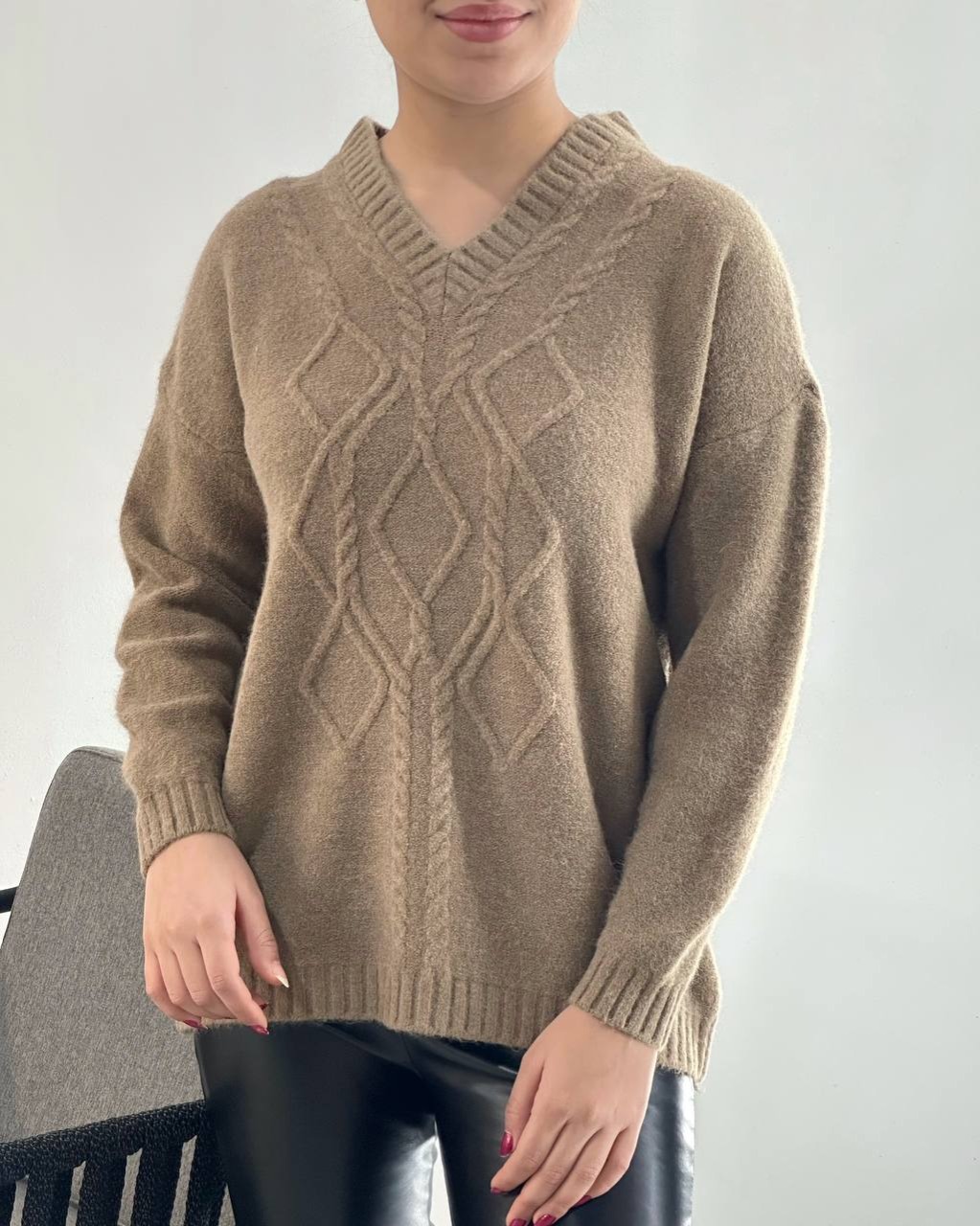 پلیور بافت یقه هفت کد 4536