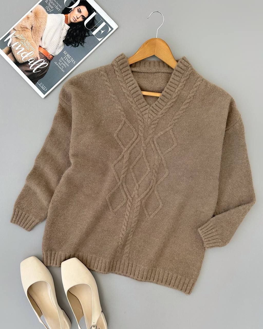 پلیور بافت یقه هفت کد 4536