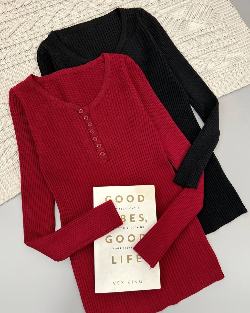 بلوز بافت دو رنگ کد 4537