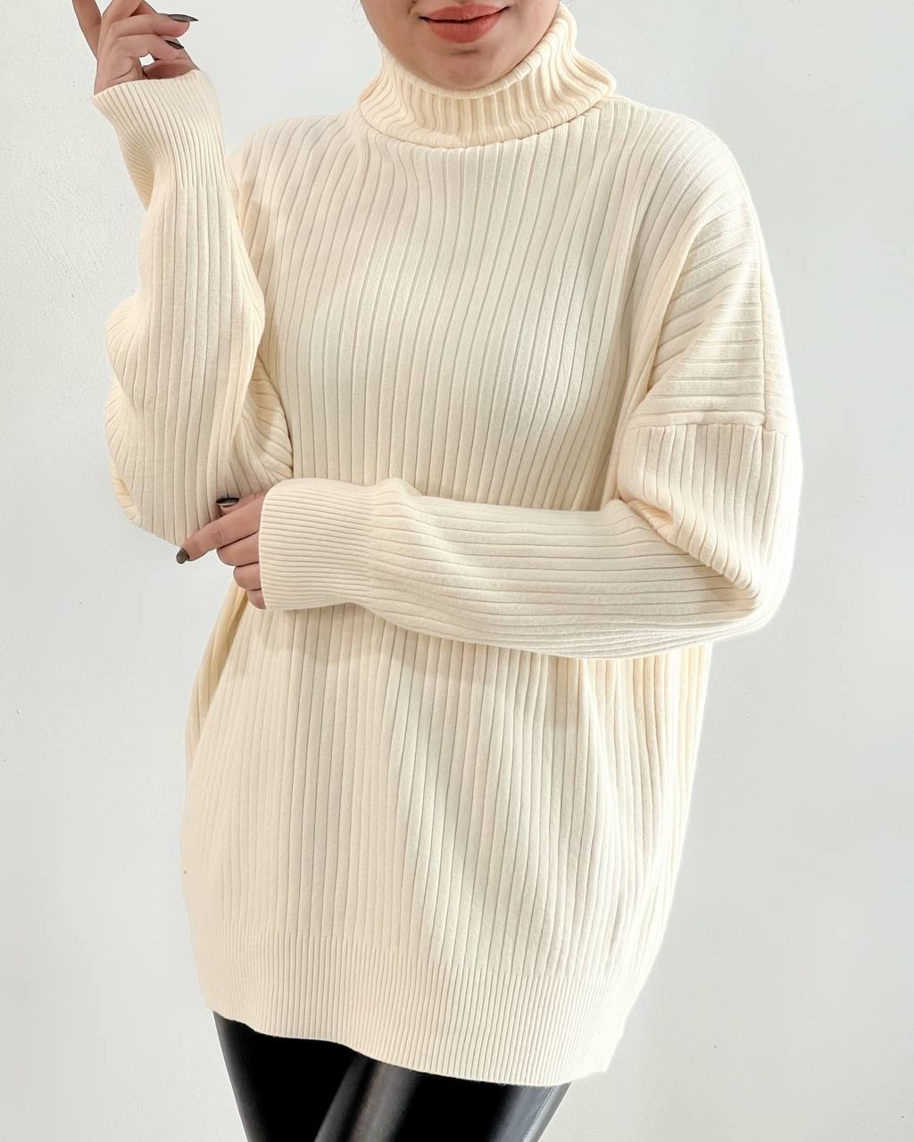 پلیور بافت یقه اسکی کد 4539