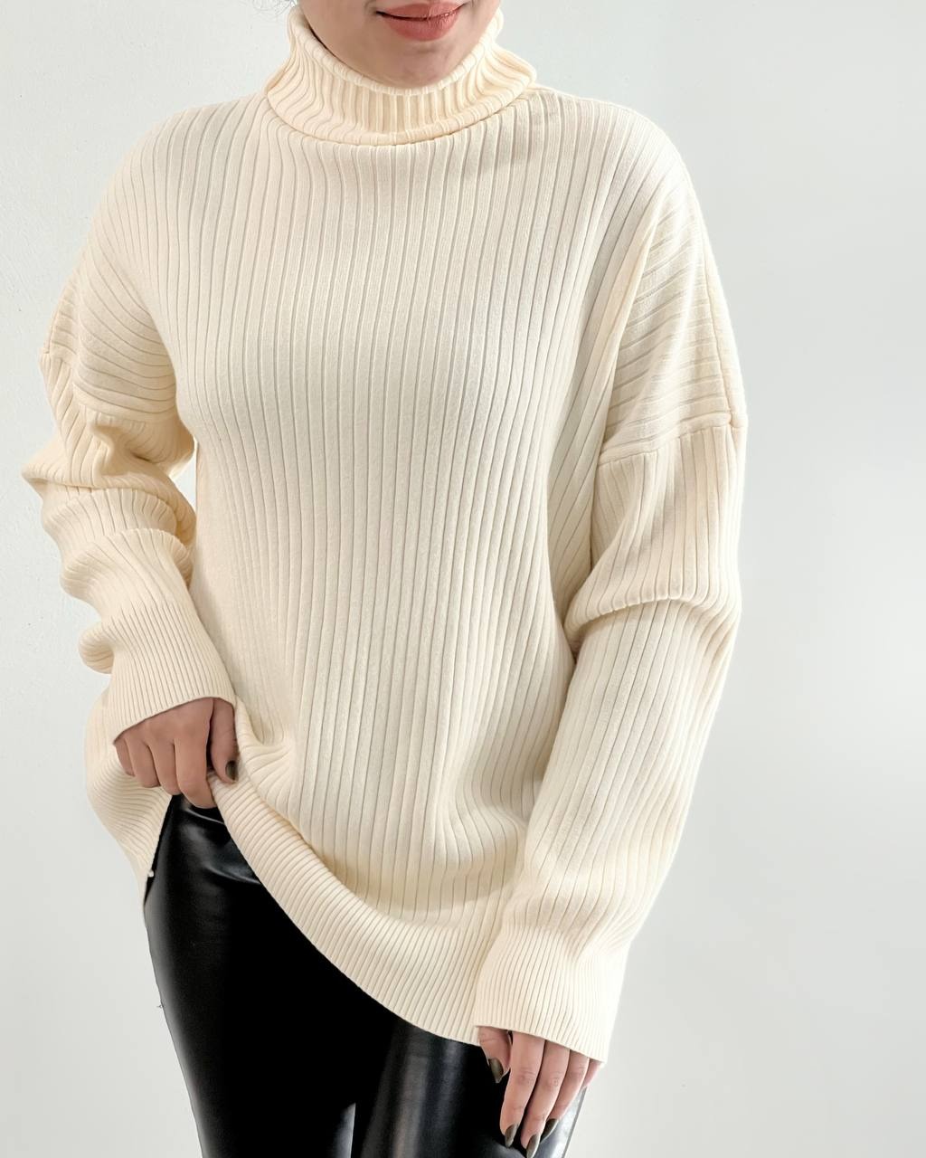 پلیور بافت یقه اسکی کد 4539