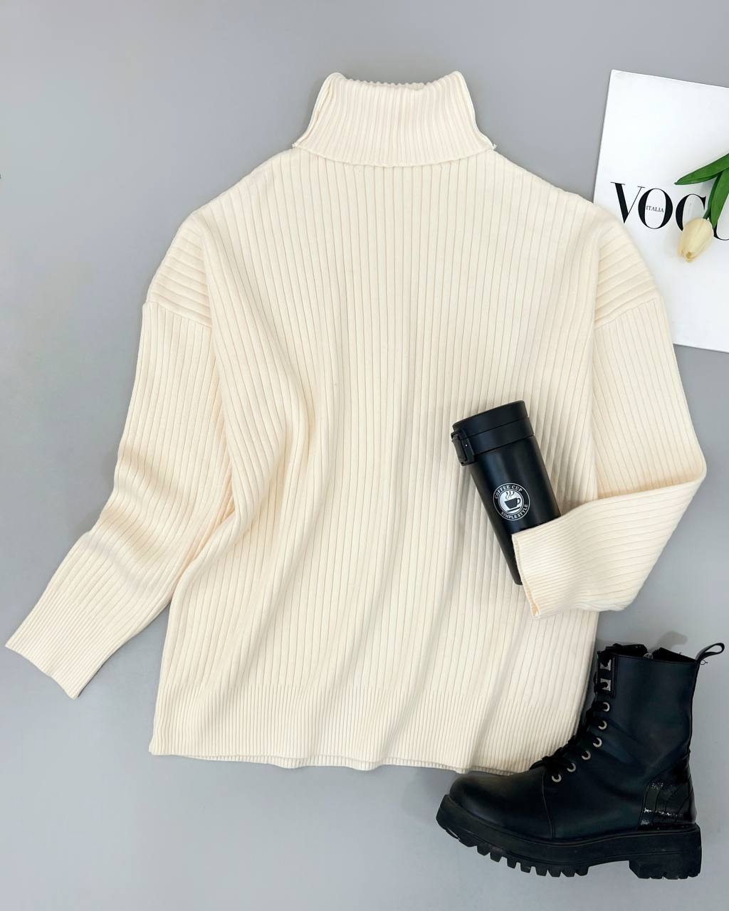 پلیور بافت یقه اسکی کد 4539