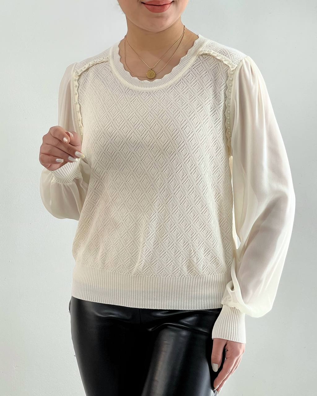 پلیور بافت مروارید کد 4541