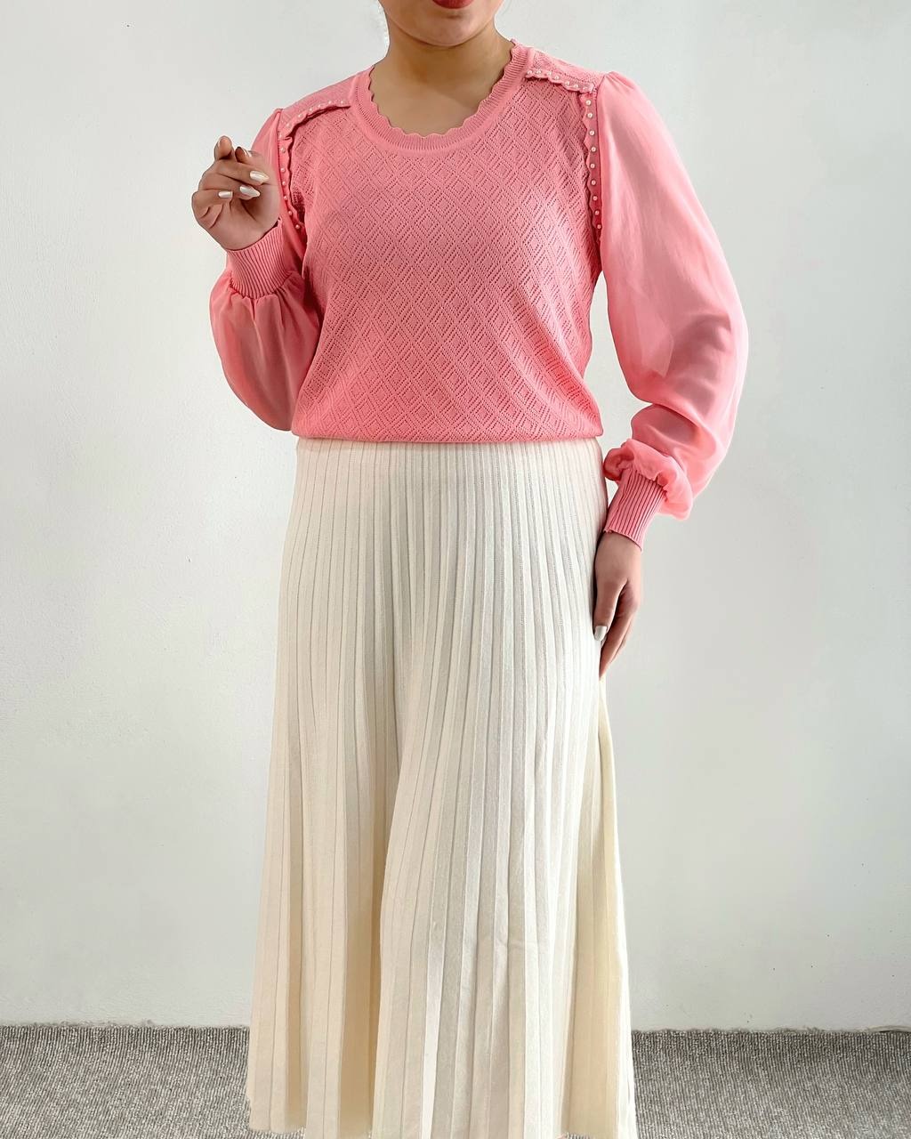 پلیور بافت مروارید کد 4541