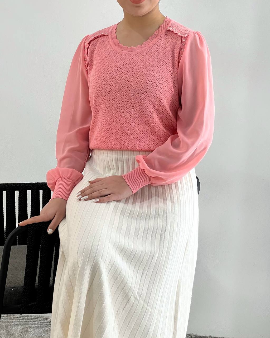 پلیور بافت مروارید کد 4541