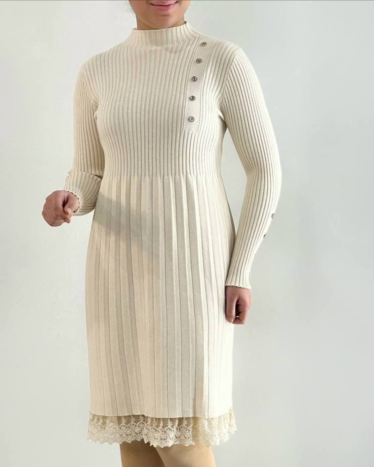 پیراهن بافت لبه خامه دوزی کد 4543