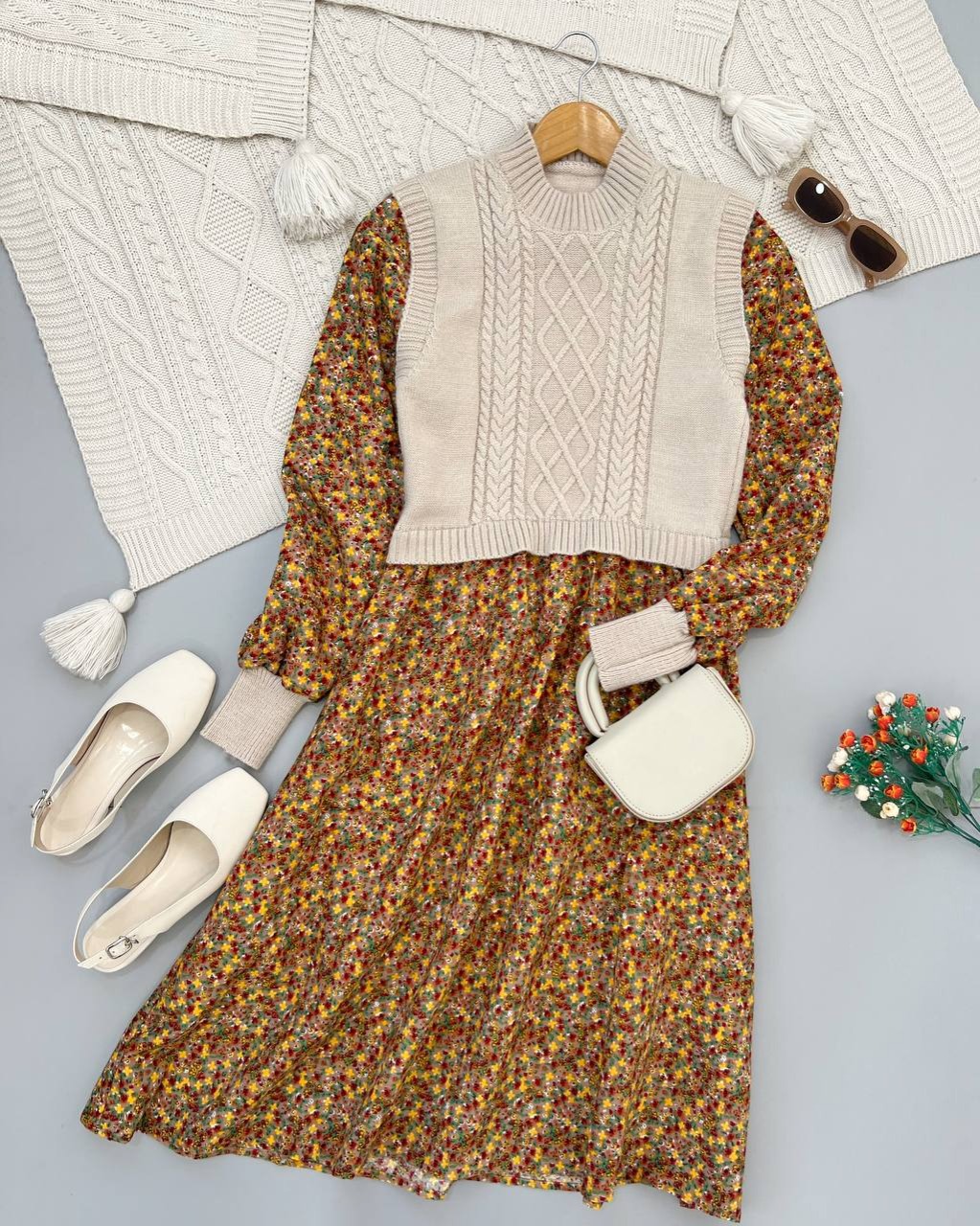 پیراهن ترکیبی بافت + کبریتی کد 4544