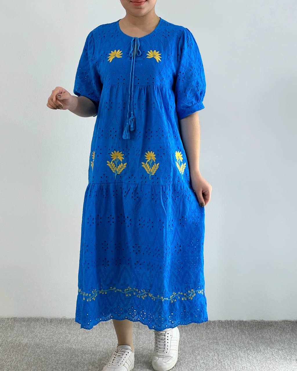 پیراهن تمام خامه دوزی گلدوزی شده کد 4549