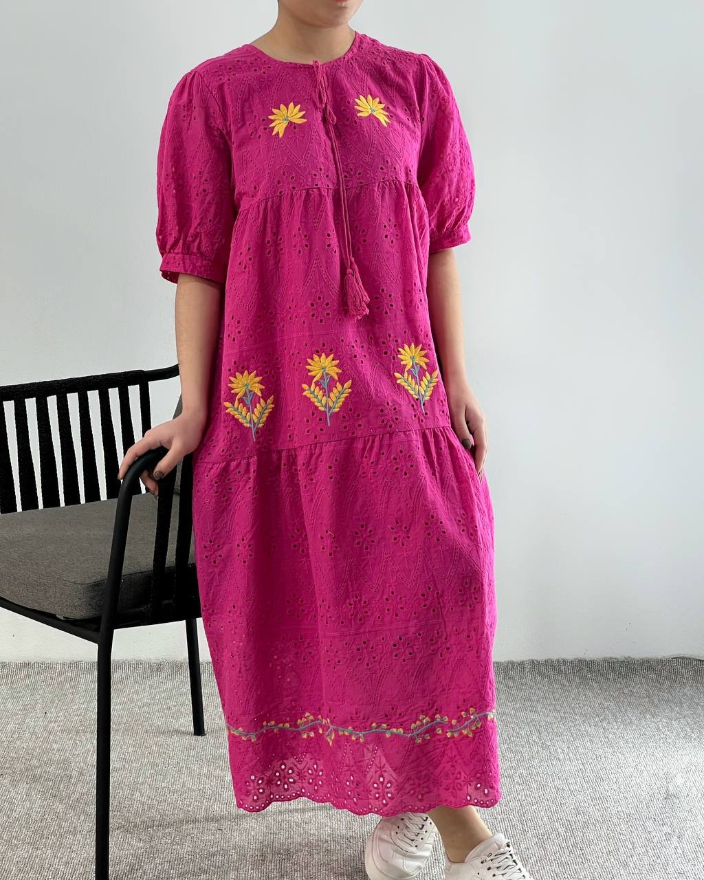 پیراهن تمام خامه دوزی گلدوزی شده کد 4549