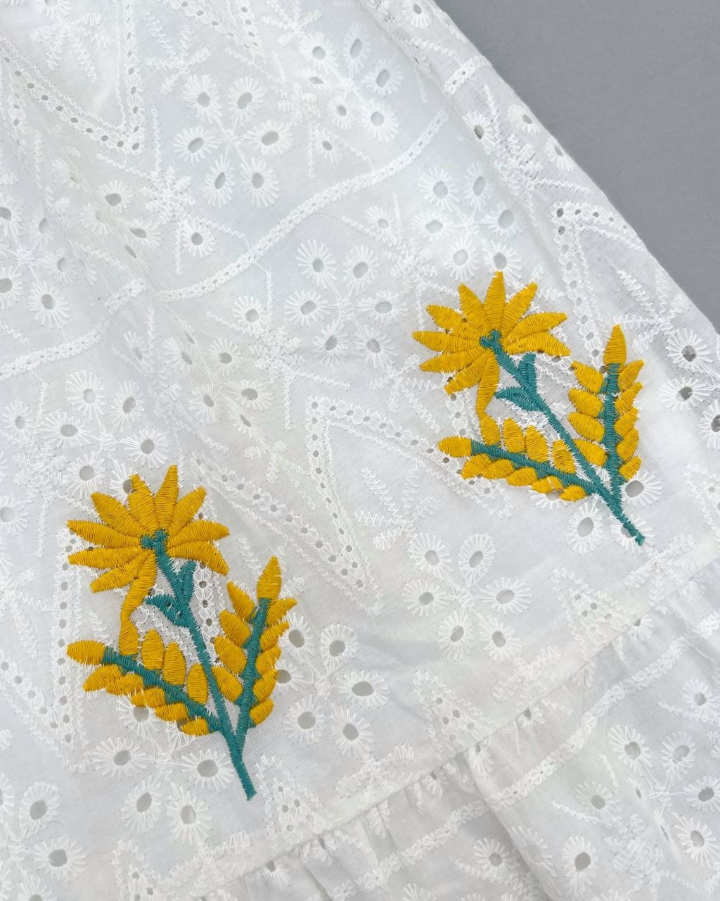 پیراهن تمام خامه دوزی گلدوزی شده کد 4549