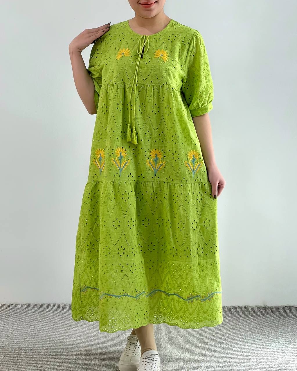 پیراهن تمام خامه دوزی گلدوزی شده کد 4549