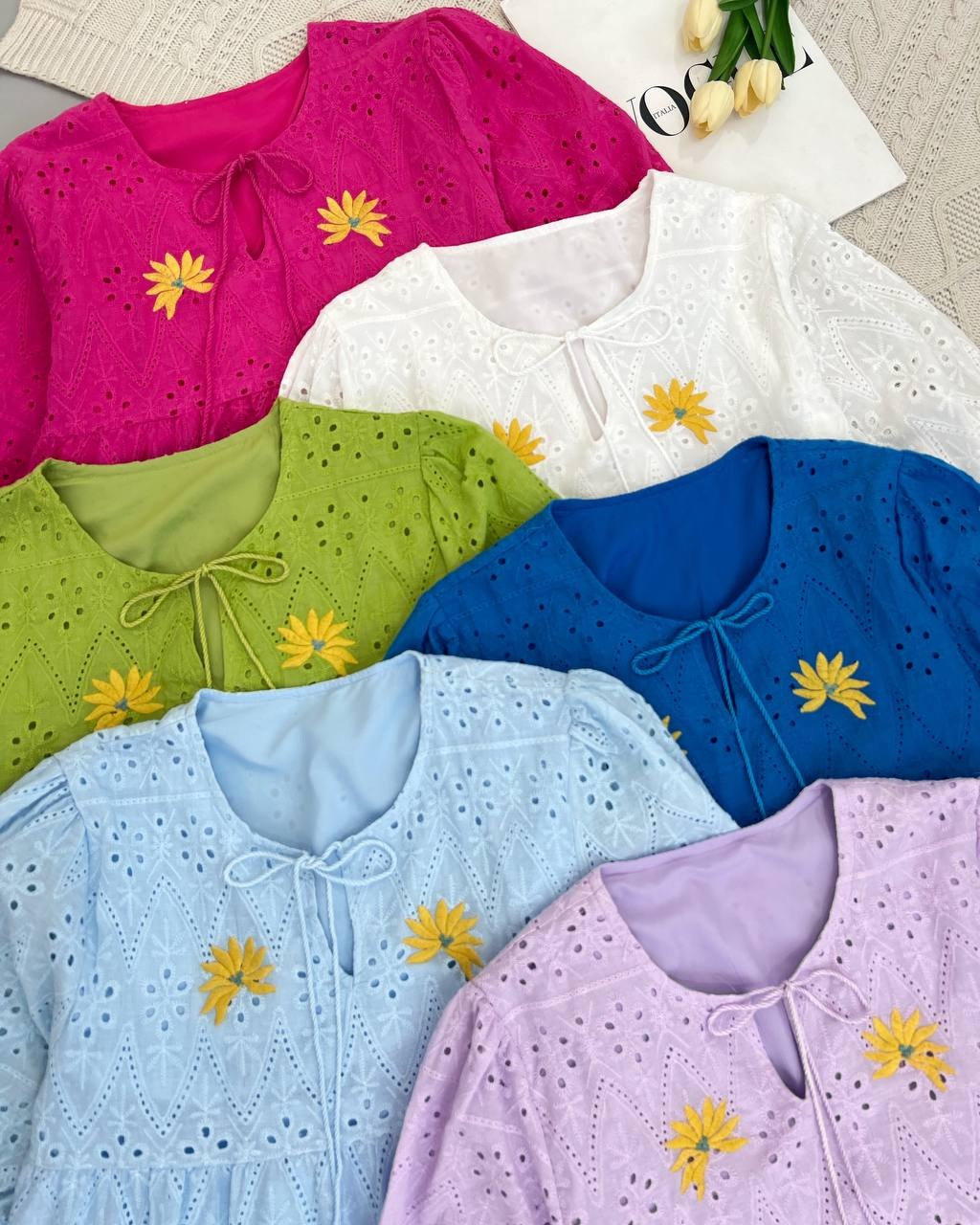 پیراهن تمام خامه دوزی گلدوزی شده کد 4549