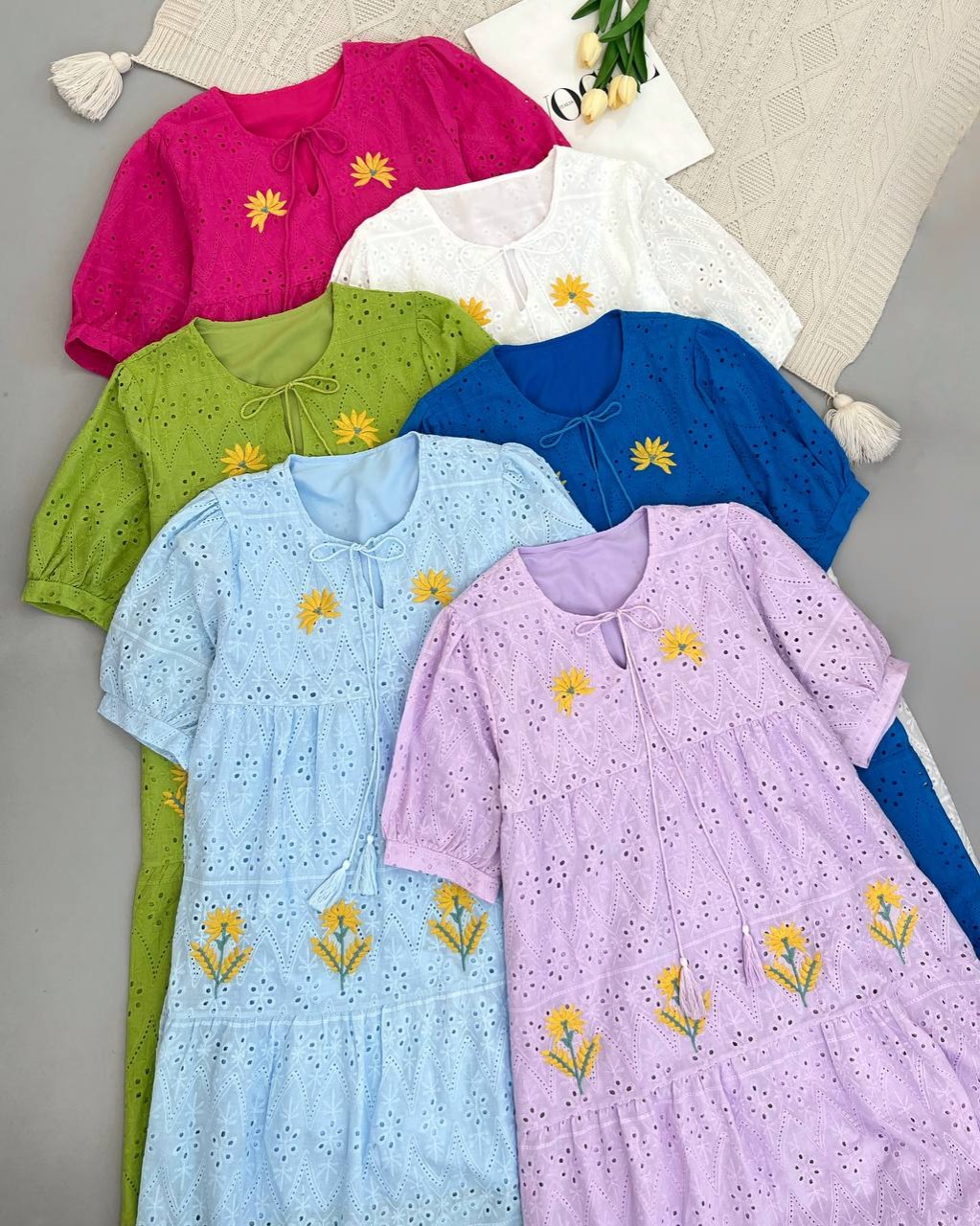 پیراهن تمام خامه دوزی گلدوزی شده کد 4549