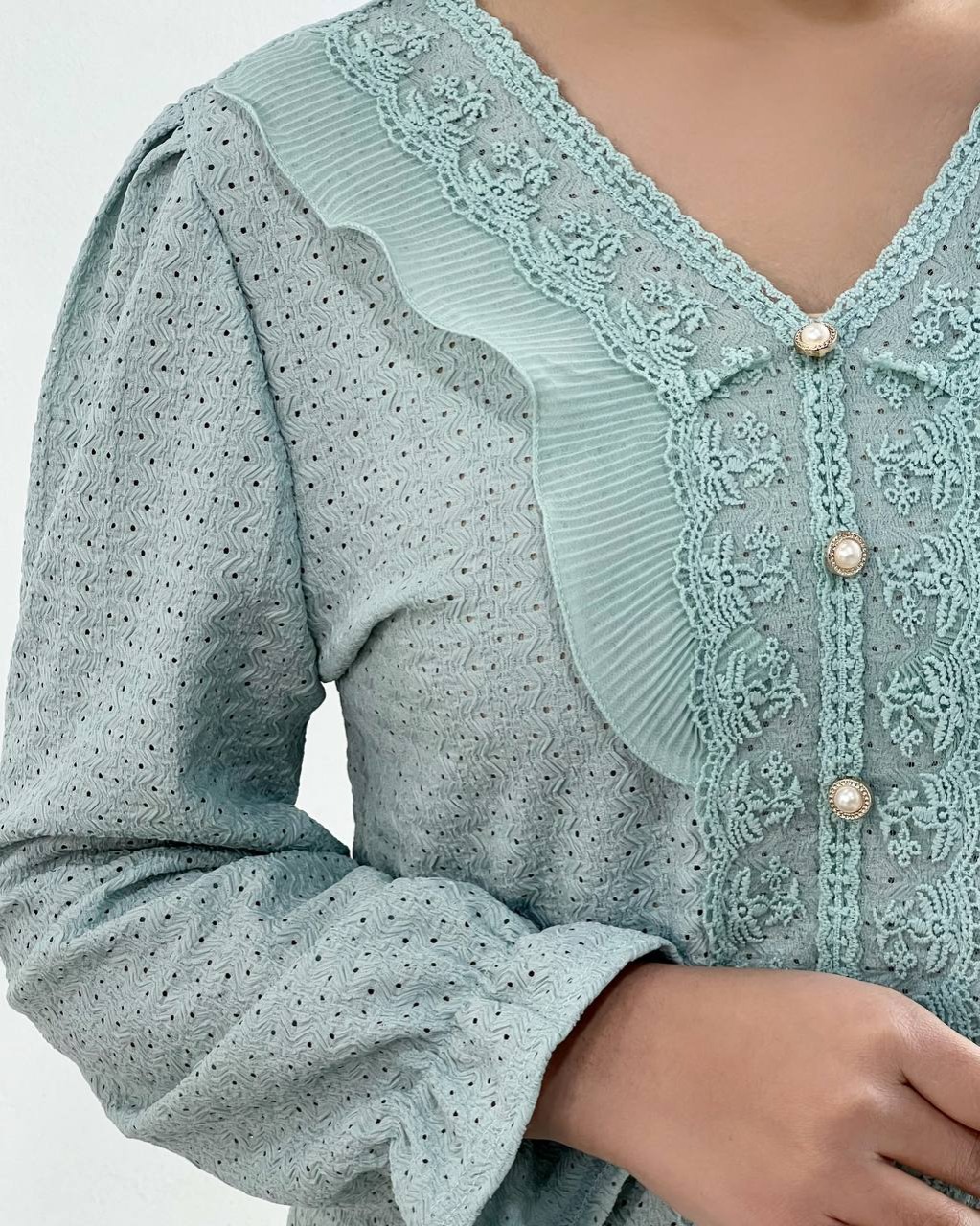 شومیز مراکشی با نوارای خامه دوزی کد 4558