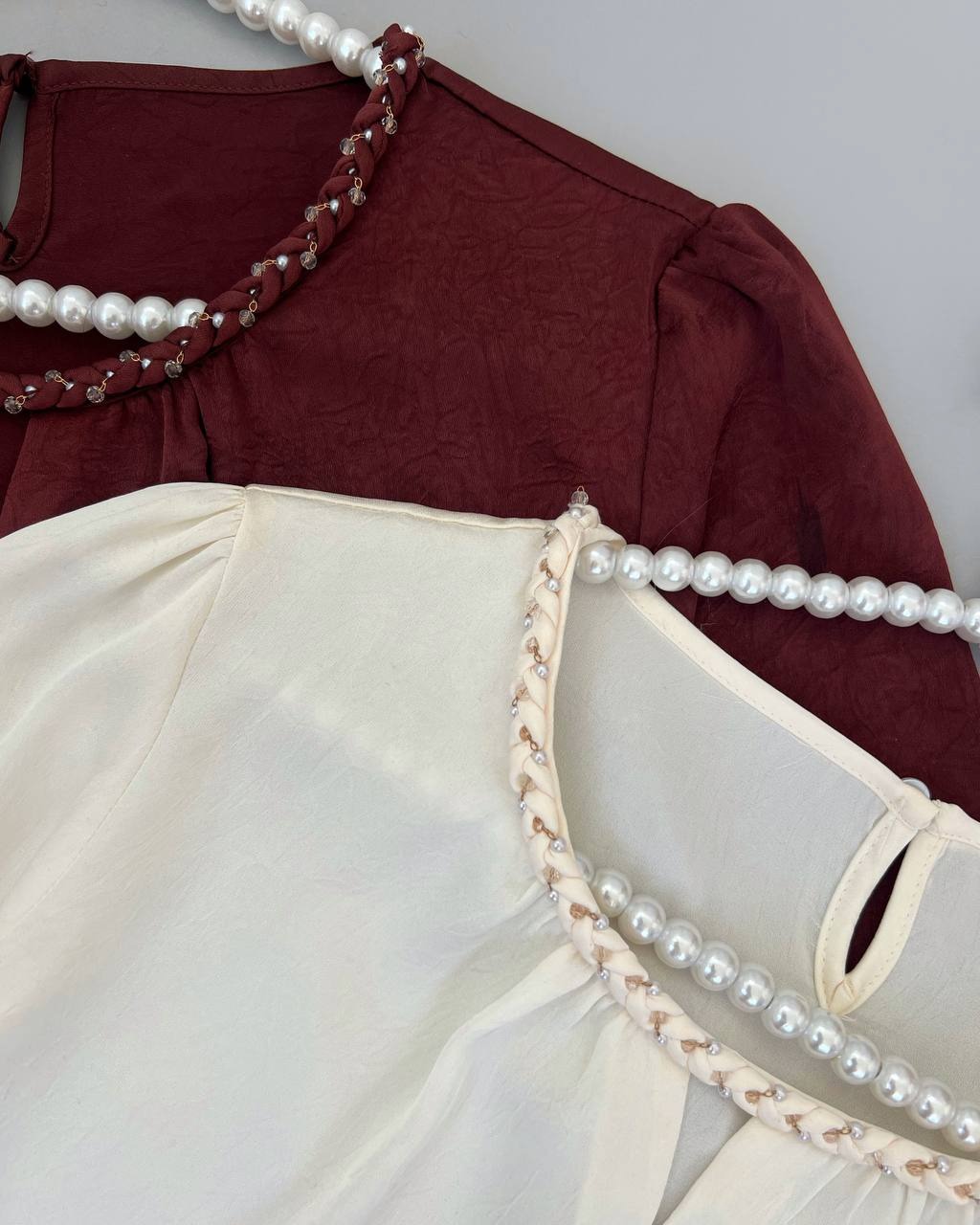 شومیز یقه بافت اورجینال کد 4560