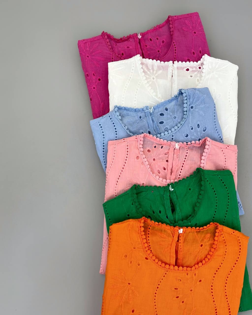 شومیز تمام خامه دوزی رنگی کد 4561