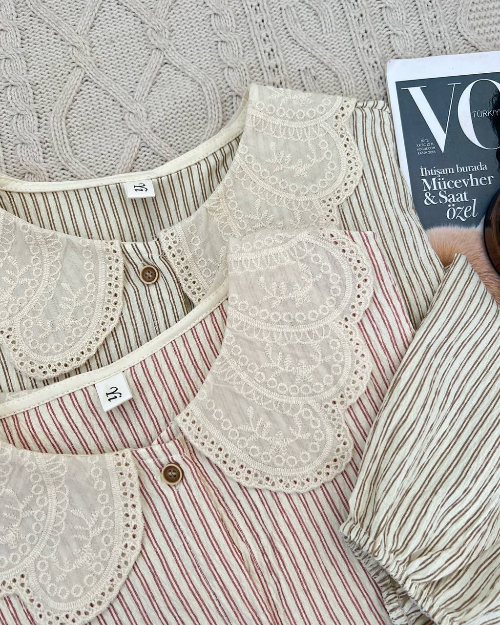 تونیک یقه خامه دوزی وارداتی کد 4563