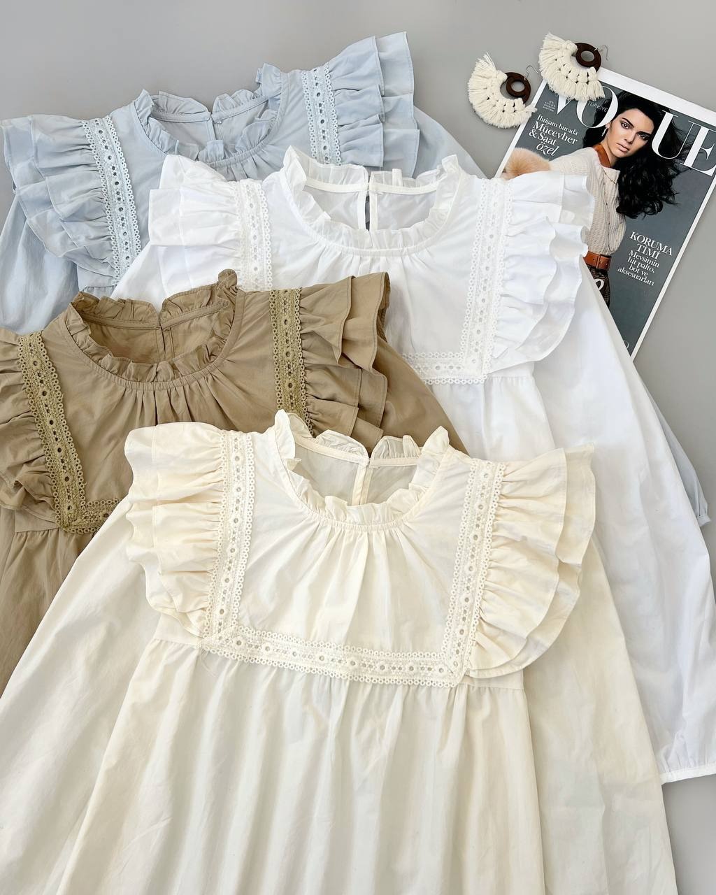 شومیز سرشانه چین عروسکی کد 4567