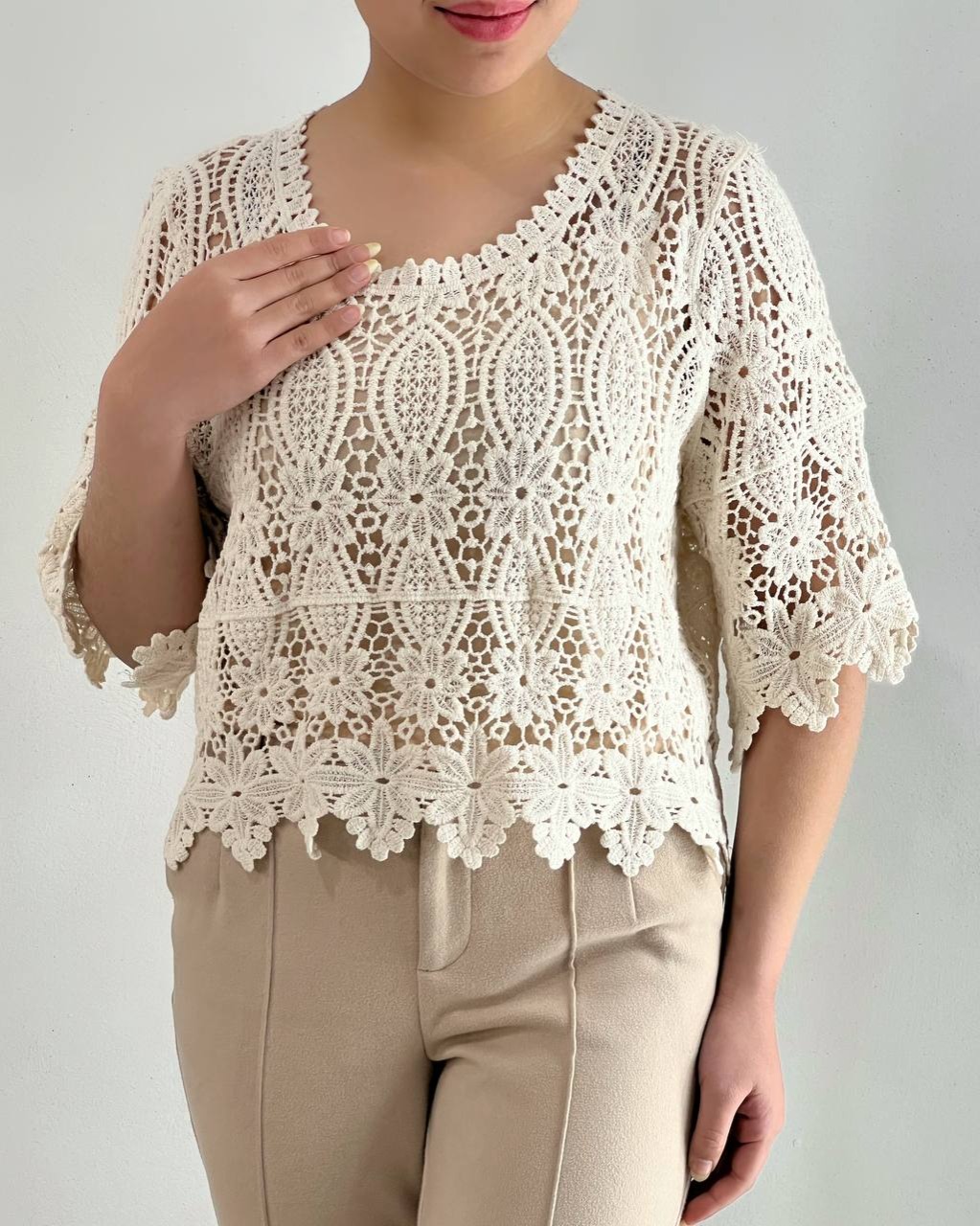 شومیز قلاب بافی اوردر کد 4570