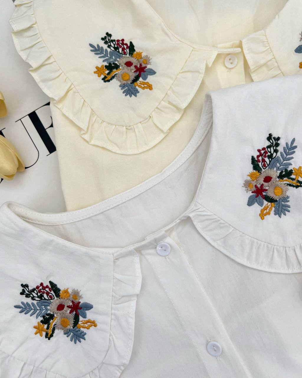 شومیز یقه گلدوزی کد 4572