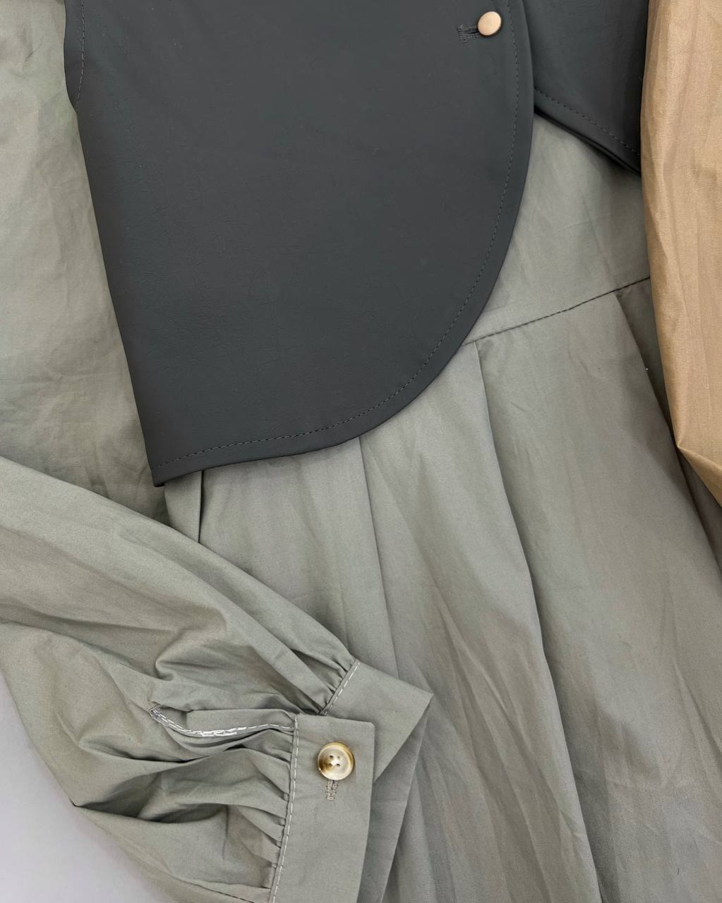 ست پیراهن با جلیقه ی چرم کد 4574