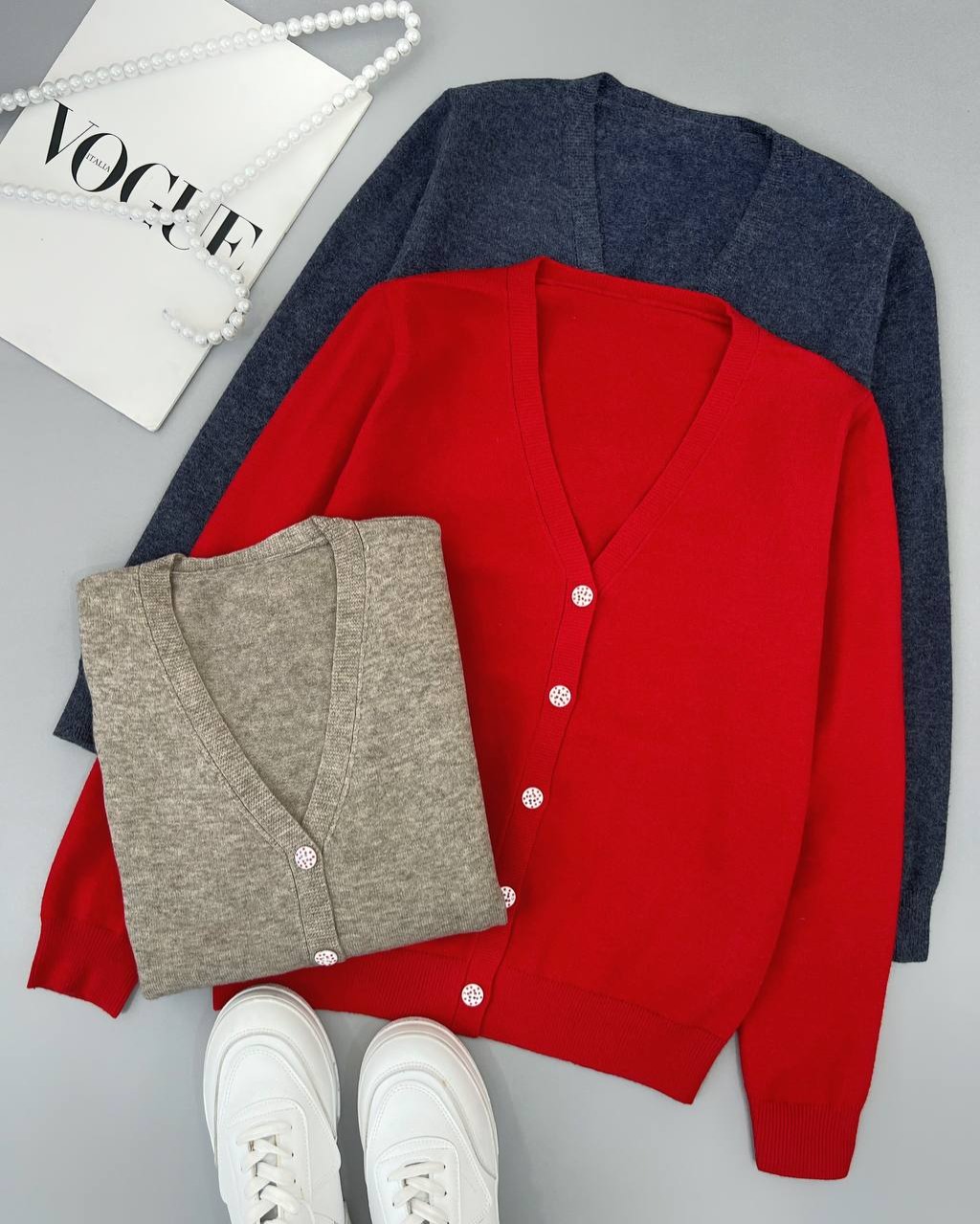 ژاکت بافت جلو دکمه کد 4575