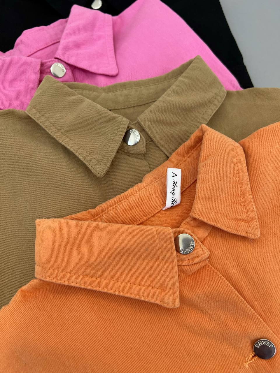 شومیز کتان جین رنگی کد 4577